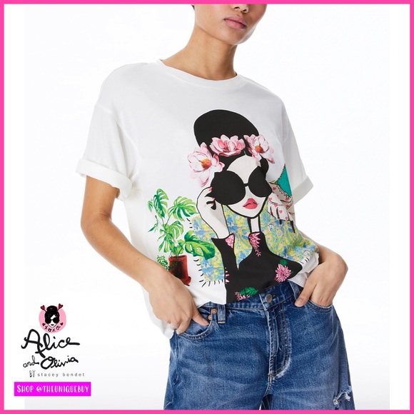 Alice+olivia♥ステイシーTシャツ alice + olivia アリスアンドオリビア Tシャツ 半袖 ステイシー S
